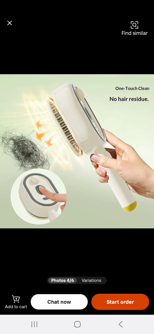 Electric Steam Brush for Hair, Rechargeable Detangling Brush with Water Spray, Red Light Therapy Hair Comb for Frizz Control, Portable Steamer Straightener Comb